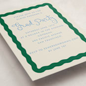"Augusta" - Graduation Insert Cards in Tide by Megan Davis - Detail