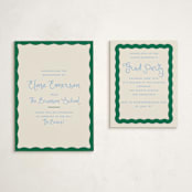 "Augusta" - Graduation Insert Cards in Tide by Megan Davis - With Invitation