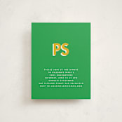 "Bold Initials" - Graduation Insert Cards in Grass by mo kelley - Front