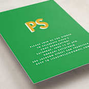 "Bold Initials" - Graduation Insert Cards in Grass by mo kelley - Detail