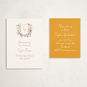 "wildflowers crest" - Graduation Insert Cards in Hoos by Cass Loh - With Invitation