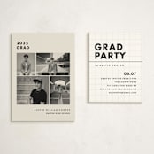 "Fourth Quarter" - Graduation Insert Cards in Sandstone by Olivia Raufman - With Invitation
