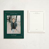 "elegant minimalism" - Graduation Insert Cards in Forest Green by Stacey Meacham - With Invitation