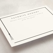 "Tassel Framed" - Graduation Insert Cards in Charcoal by AK Graphics - Detail
