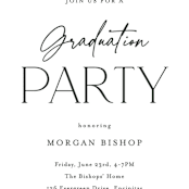 "Top of Class" - Graduation Insert Cards in Charcoal by Carolyn MacLaren - Detail