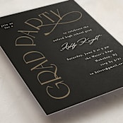 "Shiny year" - Graduation Insert Cards in Noir by Creo Study - Detail