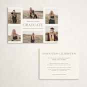 "Graduate Grid" - Graduation Insert Cards in Classic by Lehan Veenker - With Invitation