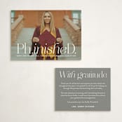 "Ph.inisheD." - Graduation Insert Cards in Cloud by Heather Schertzer - With Invitation