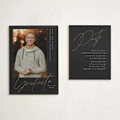 "Brilliance" - Graduation Insert Cards in Licorice by Jessica Williams - With Invitation
