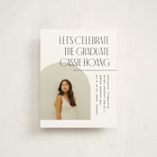 "Geo Duo" - Graduation Insert Cards in Snow by Pixel and Hank - Front