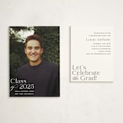 "Classical Grad" - Graduation Insert Cards in Blanco by Megan Davis - With Invitation