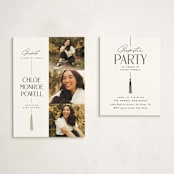 "Stacked tassel" - Graduation Insert Cards in Ink by Jessica Corliss - With Invitation