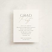 "Pure Elegance" - Graduation Insert Cards in Cotton by Carolyn Nicks - Front