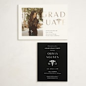 "To the T" - Graduation Insert Cards in Classic by Lehan Veenker - With Invitation