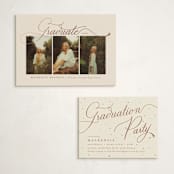 "tassel swash" - Graduation Insert Cards in Mocha Latte by Kamala Nahas - With Invitation