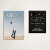 "High Point" - Graduation Insert Cards in Snow by Erica Krystek - With Invitation