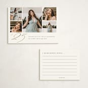 "Serene Collage" - Graduation Insert Cards in Onyx by Olivia Raufman - With Invitation