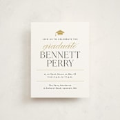 "Academy" - Graduation Insert Cards in Pearl by Jennifer Postorino - Front
