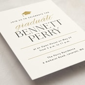 "Academy" - Graduation Insert Cards in Pearl by Jennifer Postorino - Detail