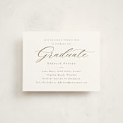 "Gilded Graduate" - Graduation Insert Cards in Champagne by Brandy Folse - Front