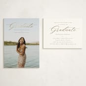 "Gilded Graduate" - Graduation Insert Cards in Champagne by Brandy Folse - With Invitation