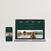 "Illuminated Storybook" - Wedding Invitations in Evergreen by Alethea and Ruth - FREE Wedding Website