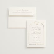 "Reflection" - Wedding Invitations in Porcelain by Leah Bisch - Invitation with Envelope