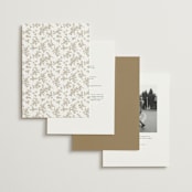 "floral crest" - Wedding Invitations in Champagne by Cass Loh - Back of Card Options