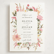 "Lush" - Wedding Invitations in Blush by Susan Moyal - Front