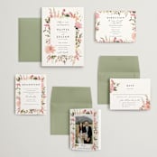"Lush" - Wedding Invitations in Blush by Susan Moyal - Invitation Suite