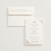 "Intertwined" - Wedding Invitations in Pearl by Janean Hinger - Invitation with Envelope