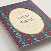 "Woven" - Wedding Invitations in Navy by Baumbirdy - Detail