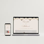 "Tuileries" - Wedding Invitations in Golden by Claudia Orengo - FREE Wedding Website