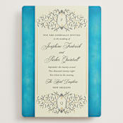 "Josephine" - Wedding Invitations in Marine by Jackie Crawford - Front