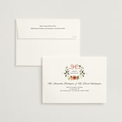 "Fleur" - Wedding Invitations in Verona Sunset by Sarah Knight - FREE Recipient Addressing