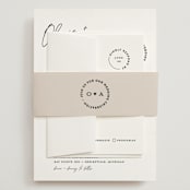"Merge" - Wedding Invitations in Cloud by Pixel and Hank - Assembled with Belly Band