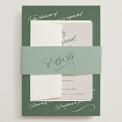 "Enchanted" - Wedding Invitations in Garden by Alston Foster - Assembled with Belly Band