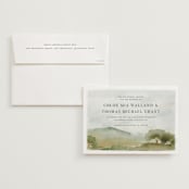 "Countryside" - Wedding Invitations in Emerald by Petra Kern - Invitation with Envelope