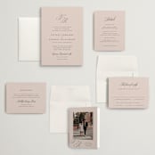 "Arch Monogram" - Wedding Invitations in Dusty Rose by Kelly Schmidt - Invitation Suite