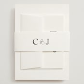 "CELINE" - Wedding Invitations in Opal by Melanie Kosuge - Assembled with Belly Band