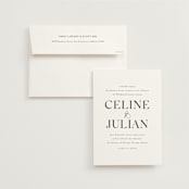 "CELINE" - Wedding Invitations in Opal by Melanie Kosuge - Invitation with Envelope