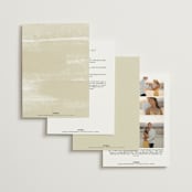 "Floral Splash" - Wedding Invitations in Wheat by Keen Peachy - Back of Card Options