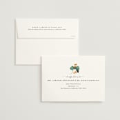 "Floral Splash" - Wedding Invitations in Wheat by Keen Peachy - FREE Recipient Addressing