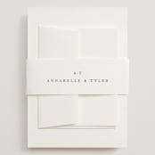 "Cedar creek" - Wedding Invitations in Cotton by Stacey Meacham - Assembled with Belly Band
