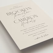 "Arabilla Overlap" - Wedding Invitations in Linen by Kelly Schmidt - Detail