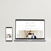 "Initial" - Wedding Invitations in Pearl by Jennifer Postorino - FREE Wedding Website