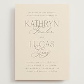 "Formal Elegance" - Wedding Invitations in Latte by Morgan Kendall - Front