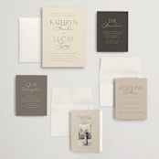 "Formal Elegance" - Wedding Invitations in Latte by Morgan Kendall - Invitation Suite