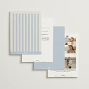 "stripes" - Wedding Invitations in Wave by Kelly Watkins - Back of Card Options