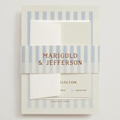 "stripes" - Wedding Invitations in Wave by Kelly Watkins - Assembled with Belly Band